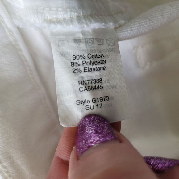 J Crew Monroe Crop Skinny Stretch Jeans Womens Size 28/30 White Preppy G1975 - Picture 6 of 7